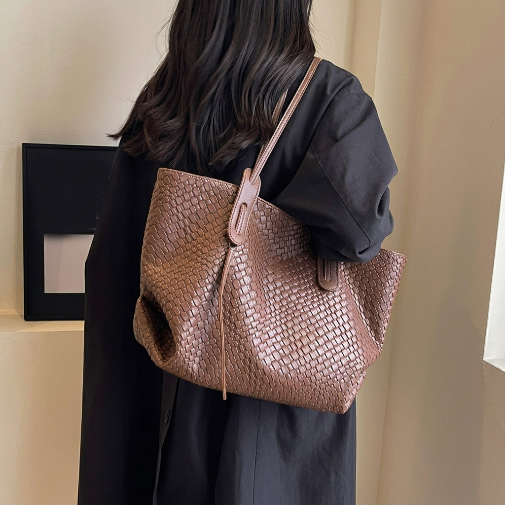 Classy Textured Tote Bag