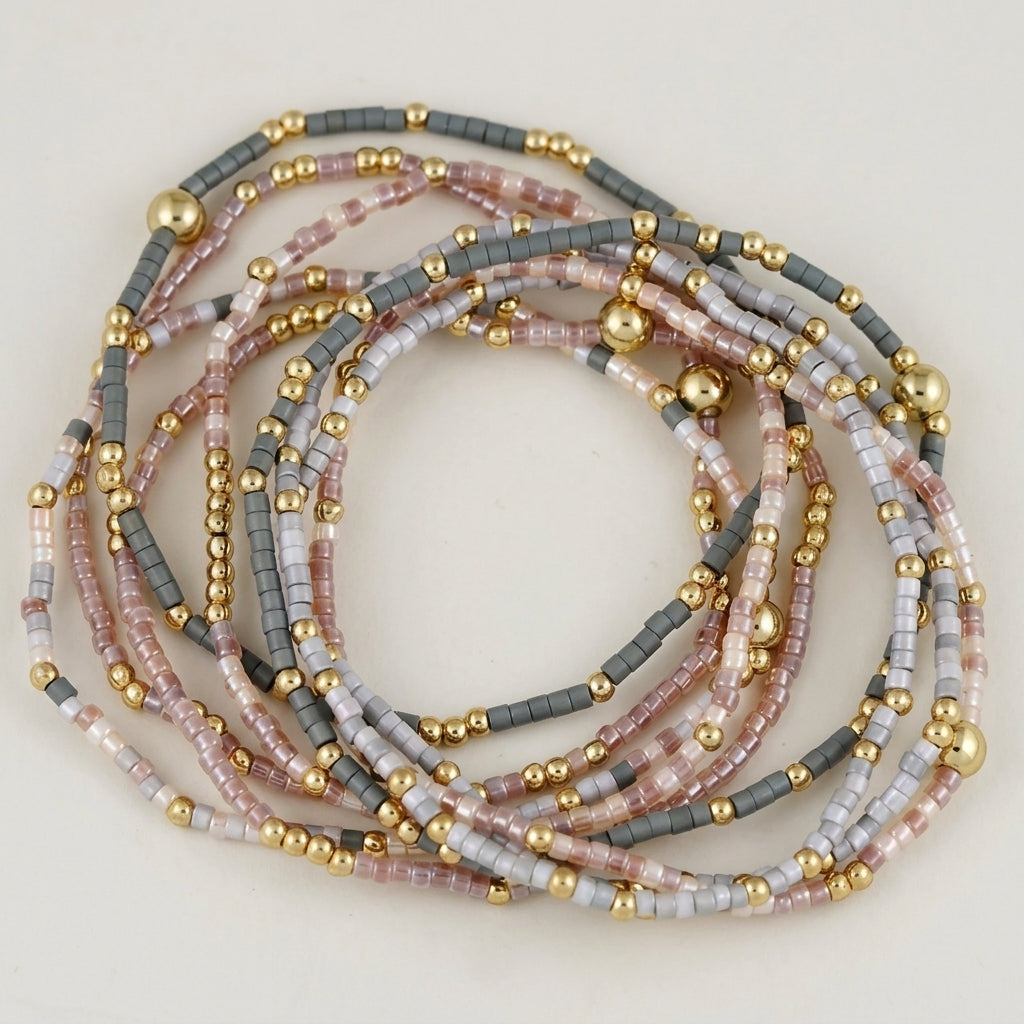 9pc Boho Beaded Bracelet Set