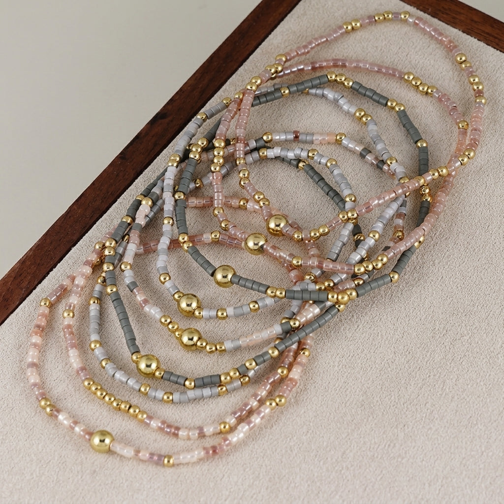 9pc Boho Beaded Bracelet Set