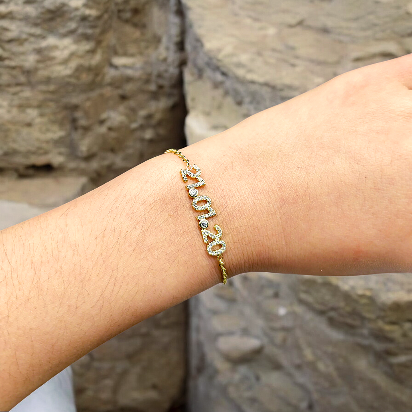 Personalized Diamond Date Bracelet