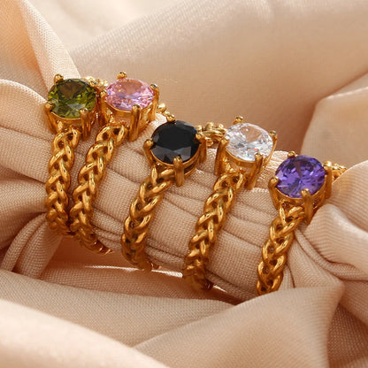 Classy Woven Band Diamond Ring