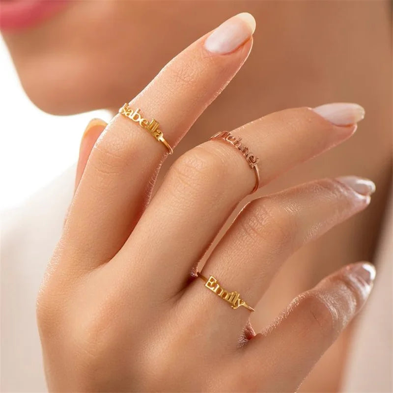 Dainty Minimal Name Ring