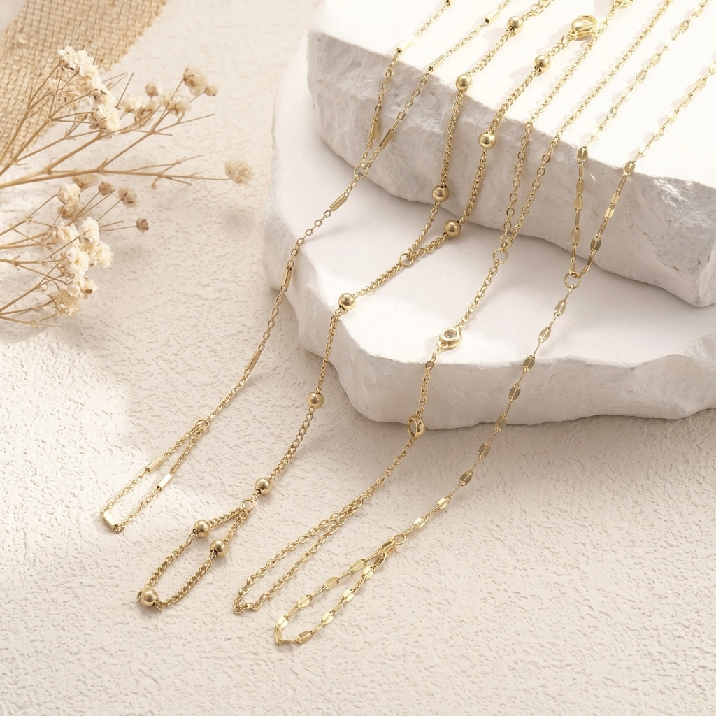 4pc Dainty Hand Chain Set