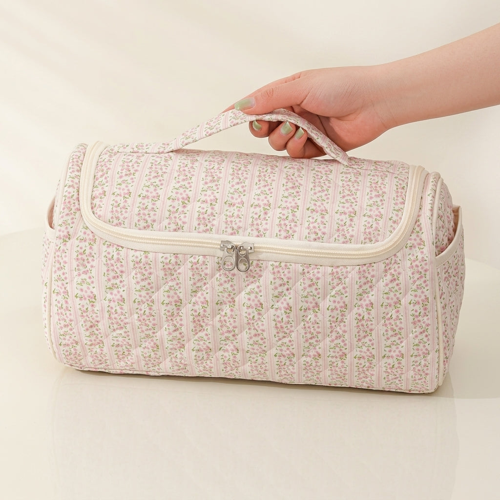 Quilted Cosmetic & Hair Dryer Organizer Bag