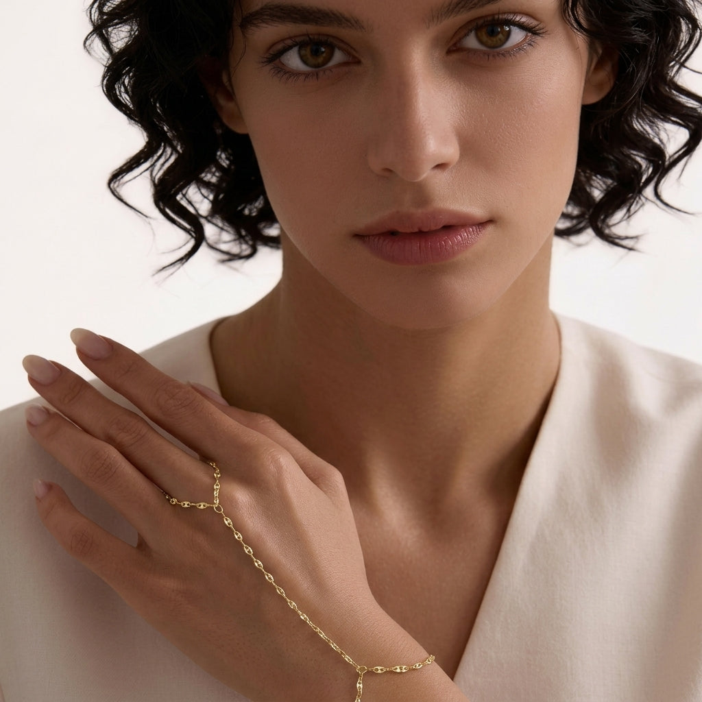 4pc Dainty Hand Chain Set