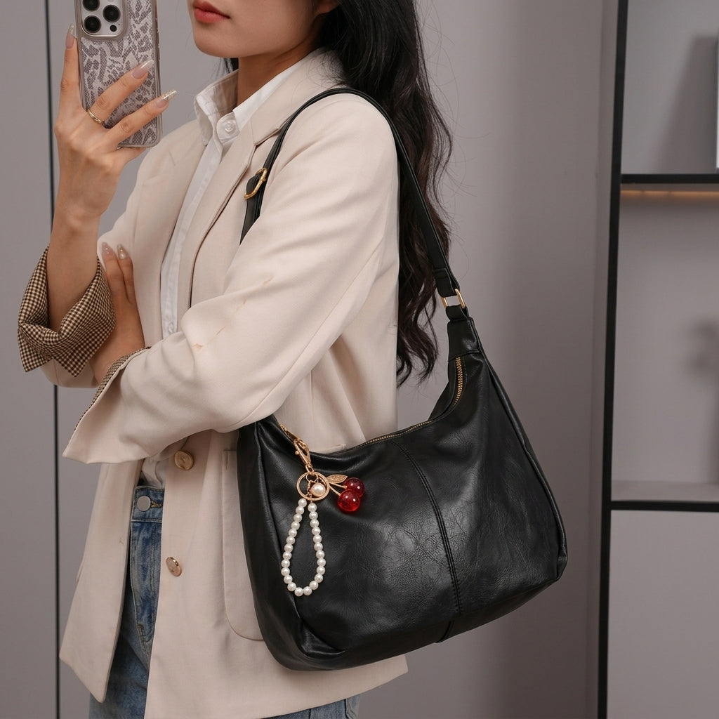 Elegant Crescent Shoulder Bag