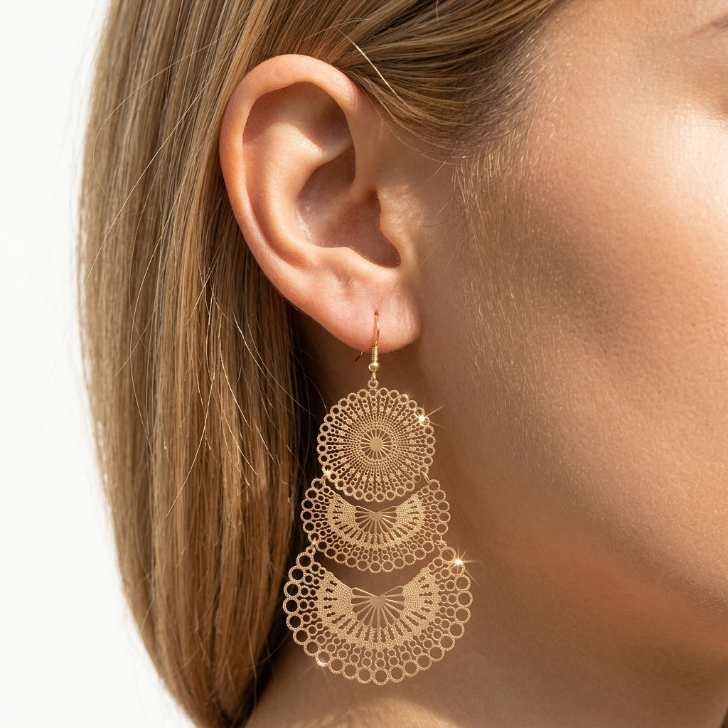 Boho Circle Geometric Earrings