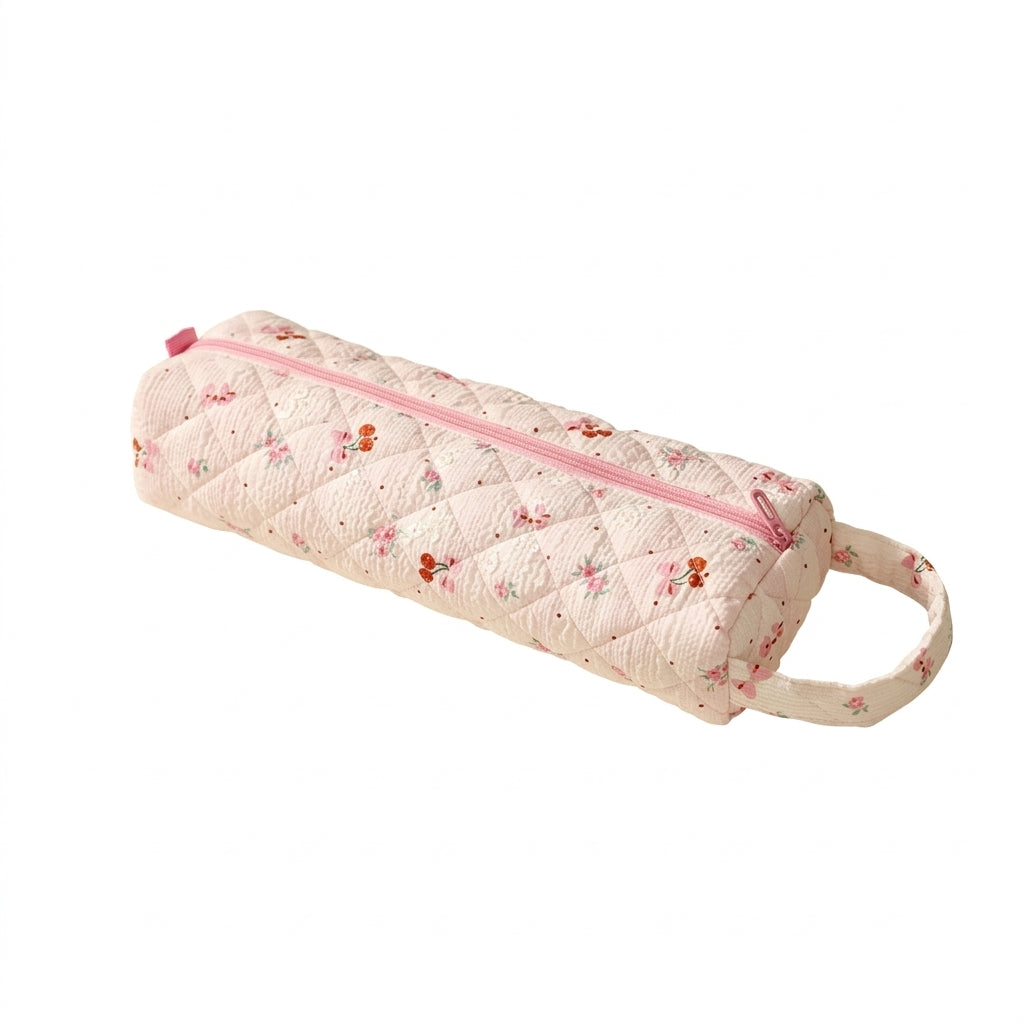 Quilted Long Toiletry Organization Bag
