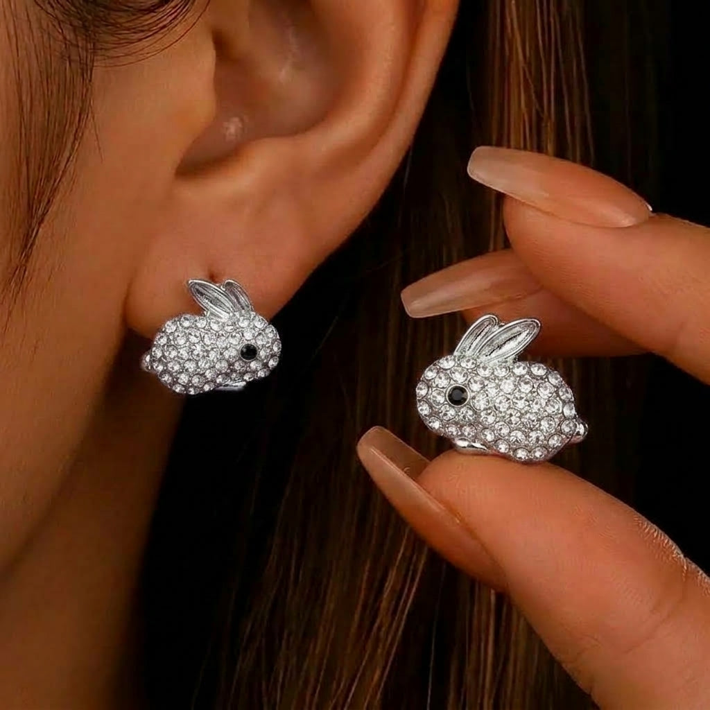 Dainty Bunny Stud Earrings