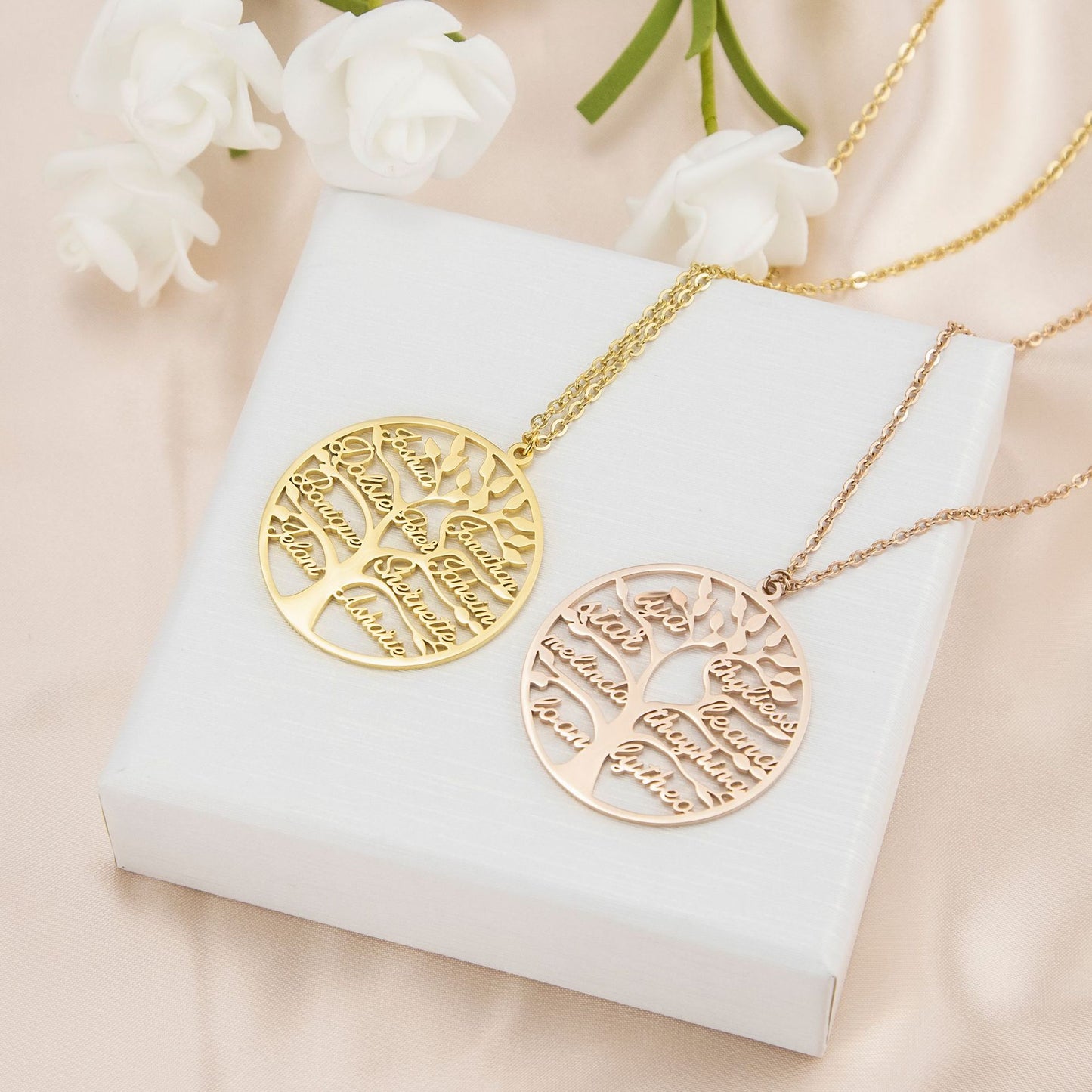 Personalized Names Family Tree Necklace