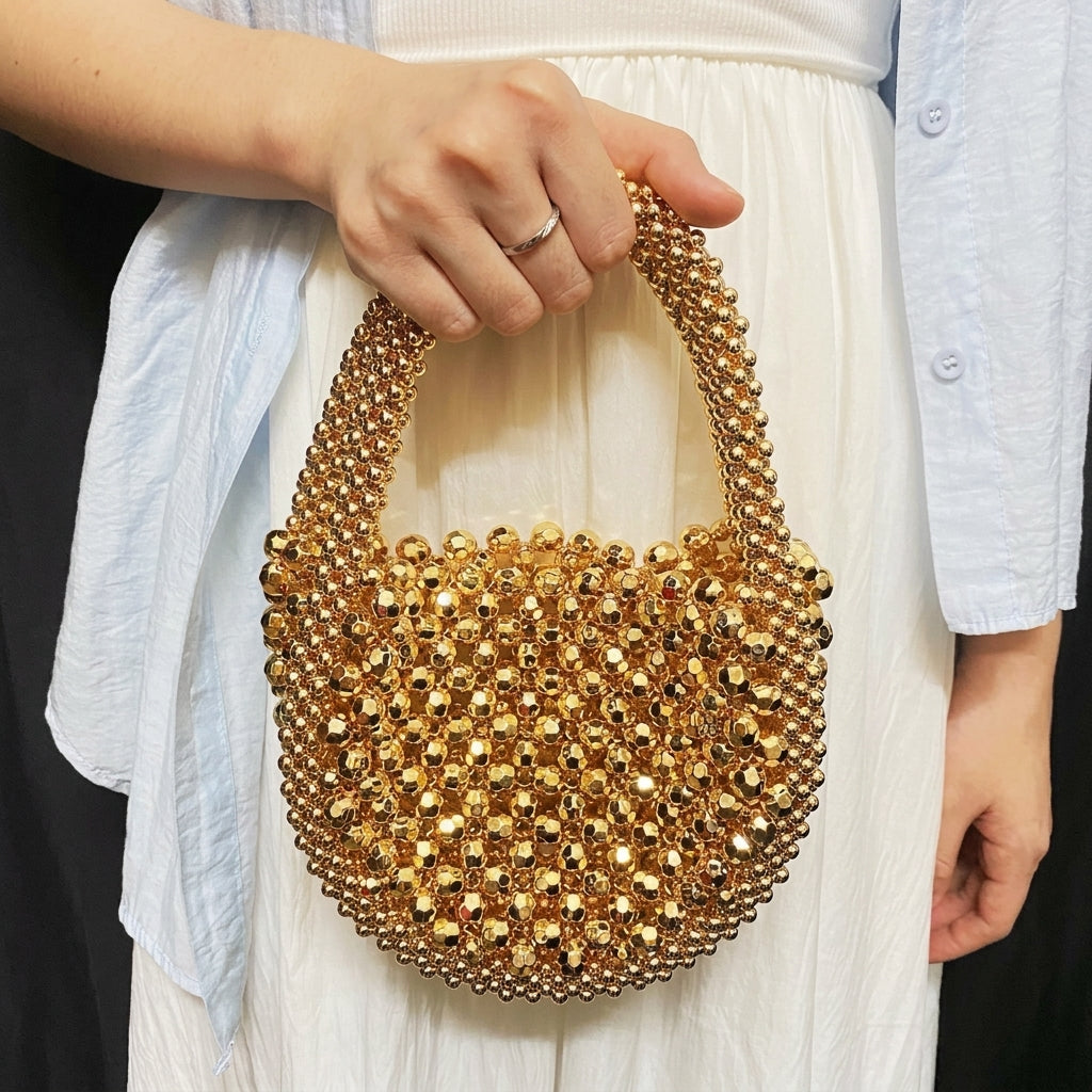 Glam Beaded Mini Handbag