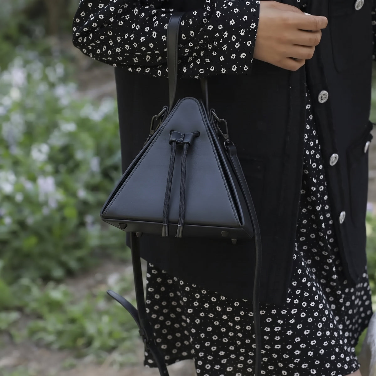 Triangle Shape Crossbody Shoulder Bag