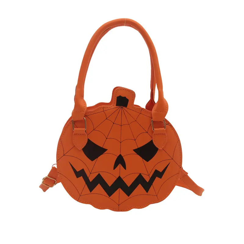 Halloween Spiderweb Pumpkin Handbag