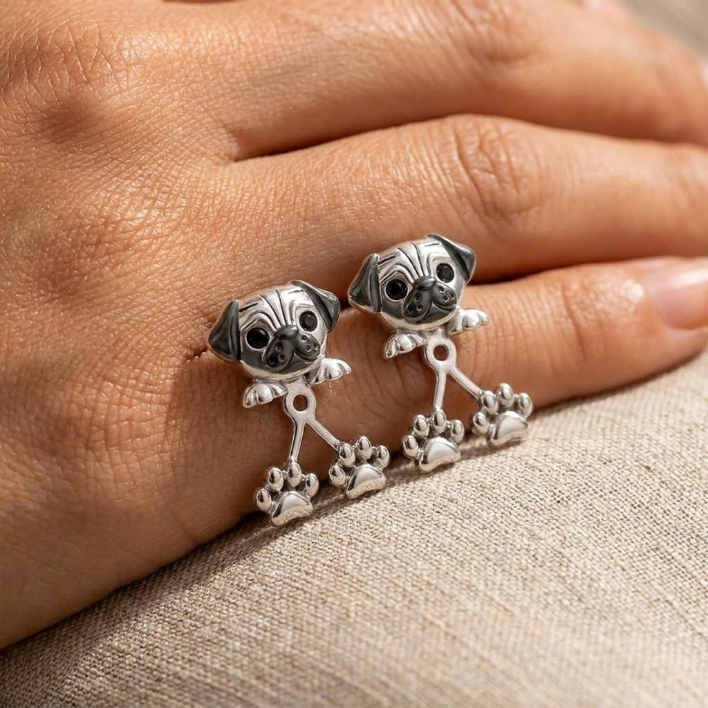 Cute Pug Paw Earrings