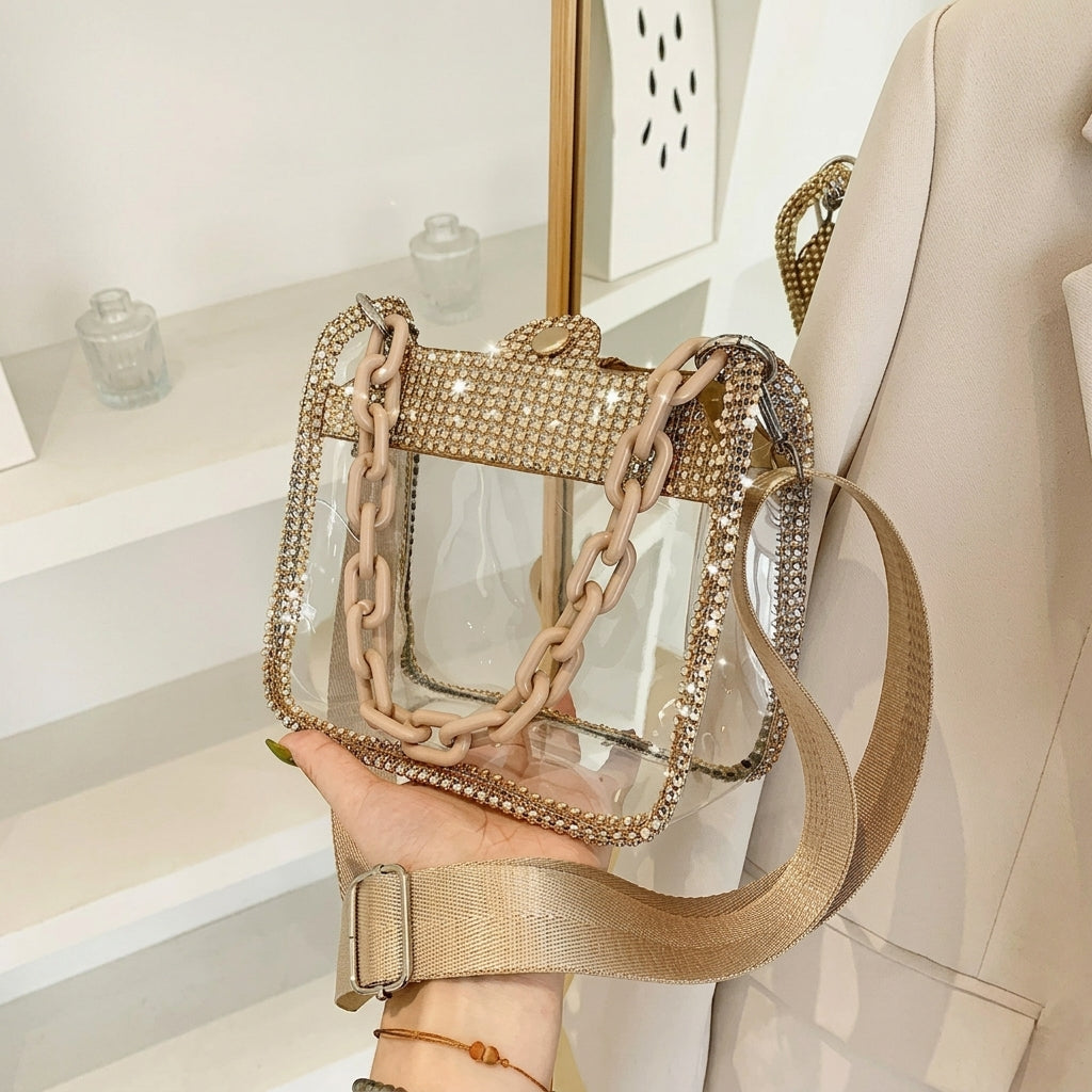 Sparkling Clear Crossbody Bag