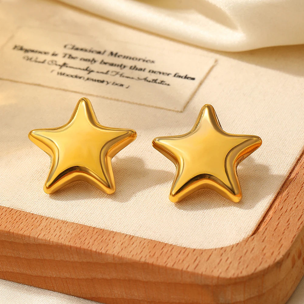 Flashy Star Stud Earrings