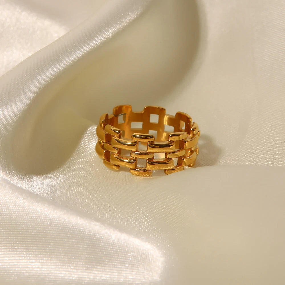 18k Rice Bead Ring