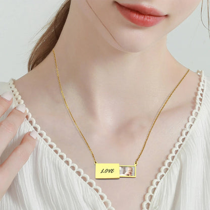 Personalized Custom Photo Envelope Necklace