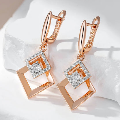 Dangle Layered Diamond Earrings