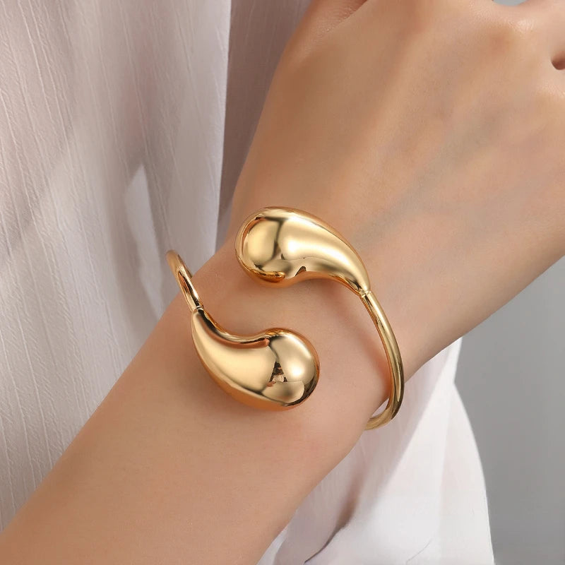 Bold Water Drop Bangle Bracelet