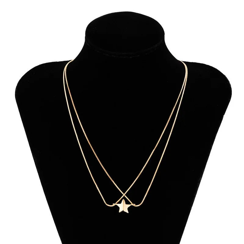 Dainty Magnetic Star Necklace Pair