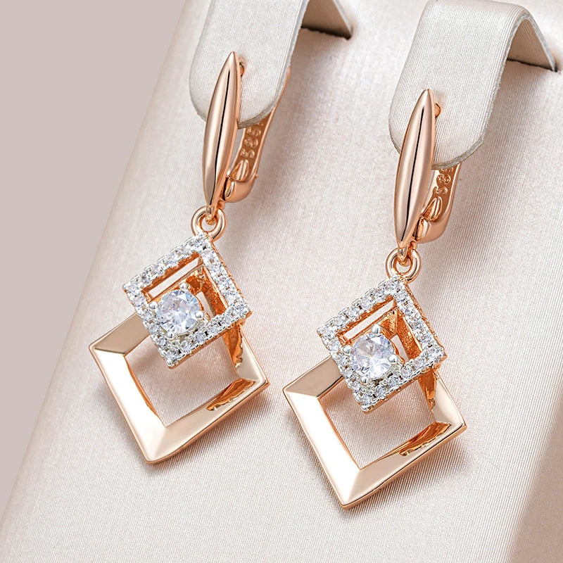 Dangle Layered Diamond Earrings