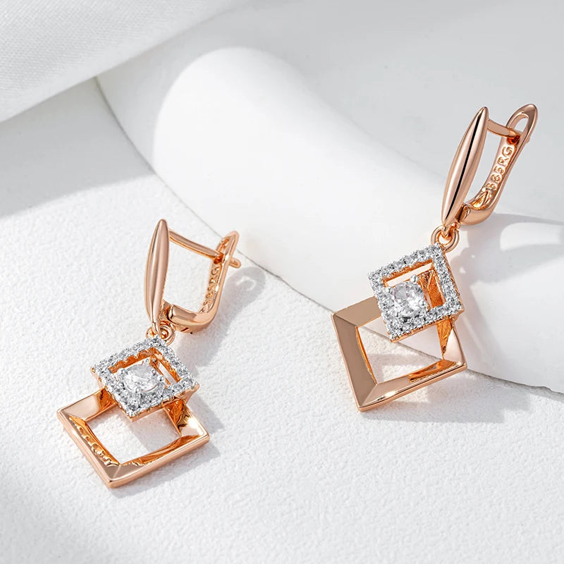 Dangle Layered Diamond Earrings