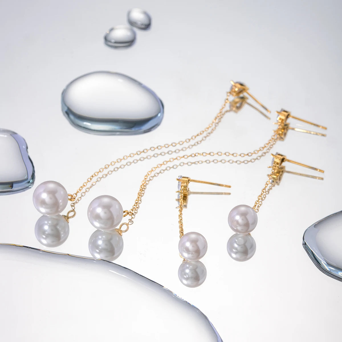 Elegant Dangle Pearl Drop Earrings