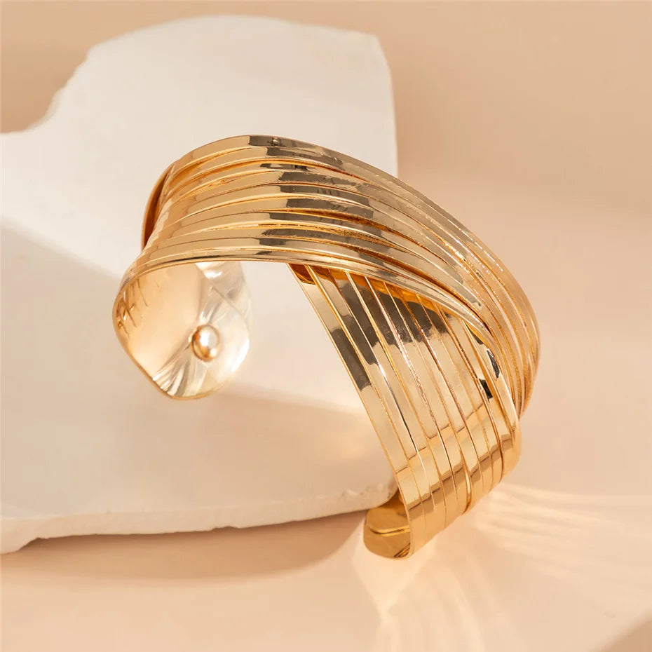 Spiral Cross Wrap Bangle Bracelet