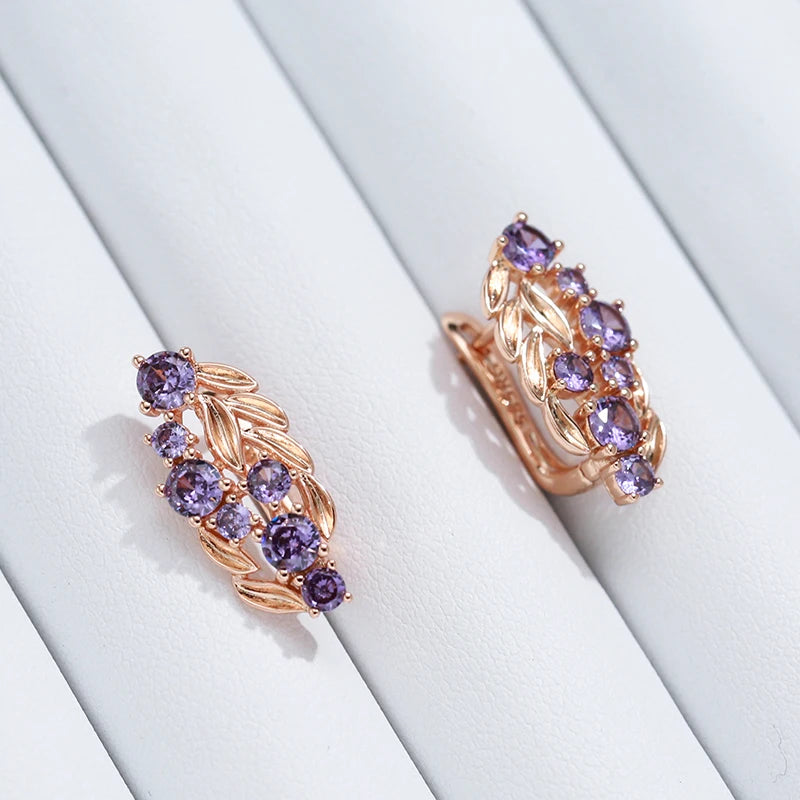 Braided Amethyst Earrings