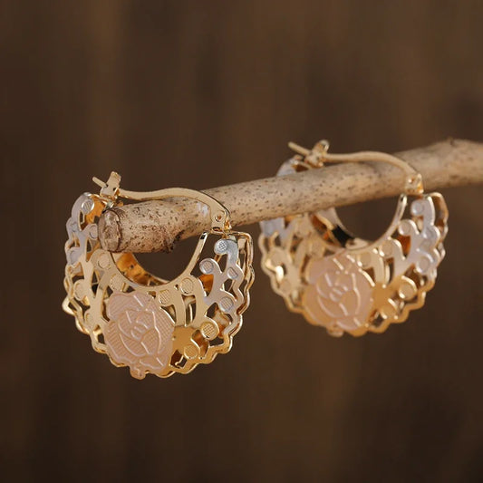 Intricate Open Floral Earrings