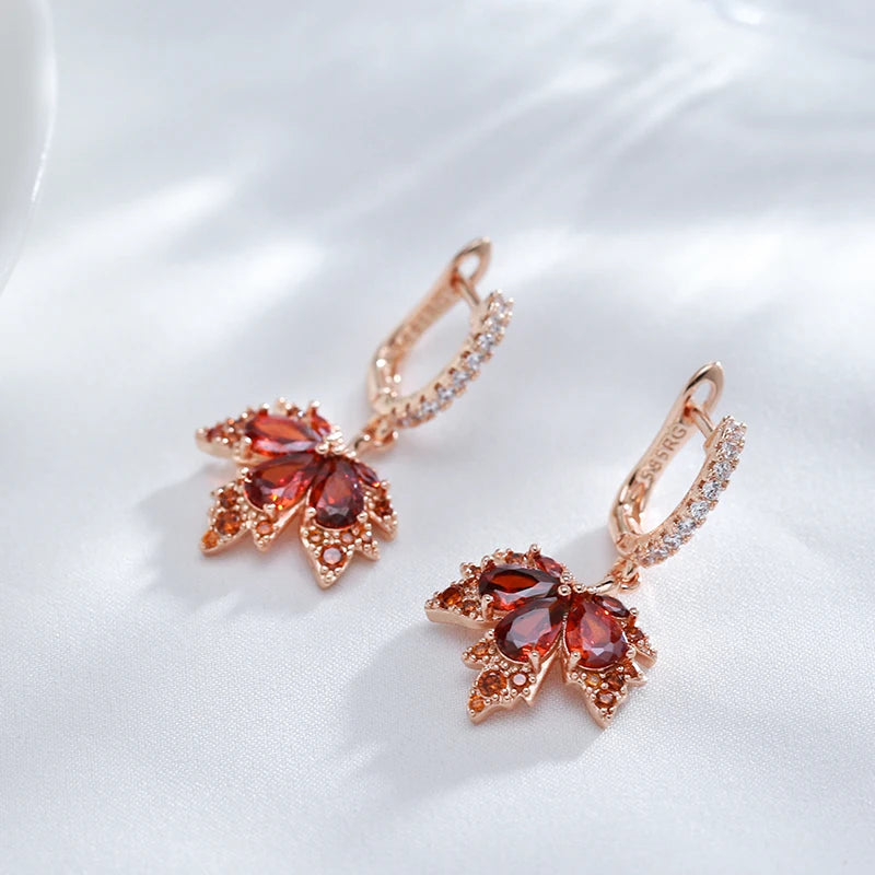 Dainty Autumn Maple Leaf Earrings