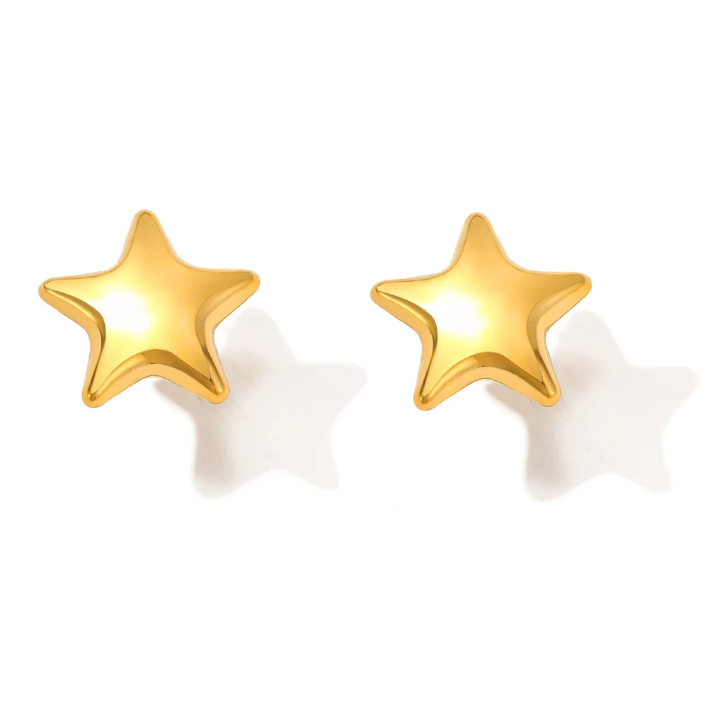 Flashy Star Stud Earrings