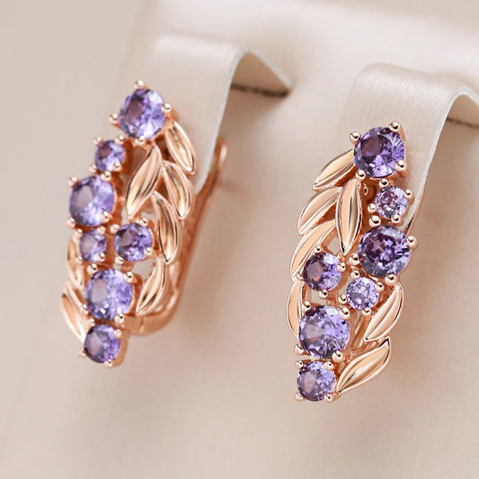 Braided Amethyst Earrings