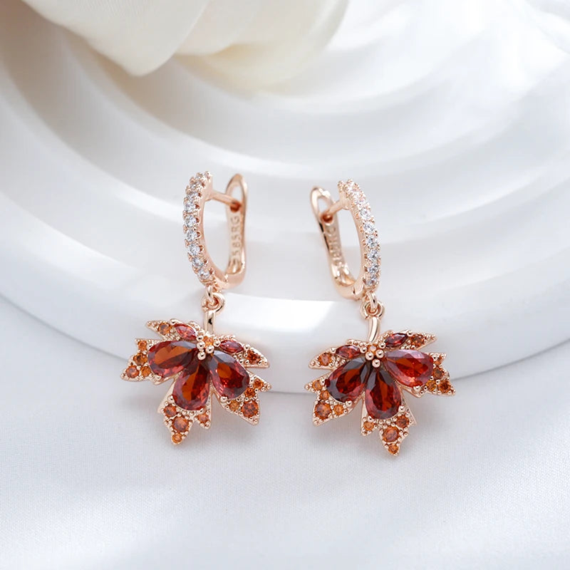 Dainty Autumn Maple Leaf Earrings