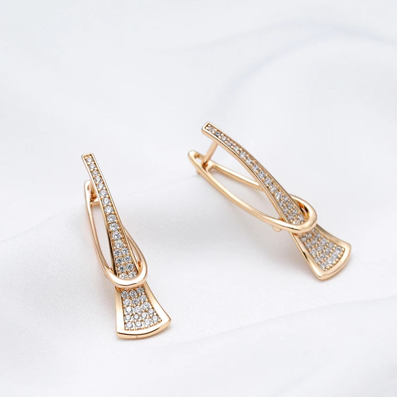 Classy Layered Diamond Accented Earrings