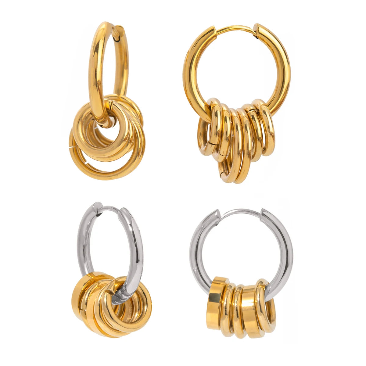 Dainty Huggie Hoop Spiral Earrings