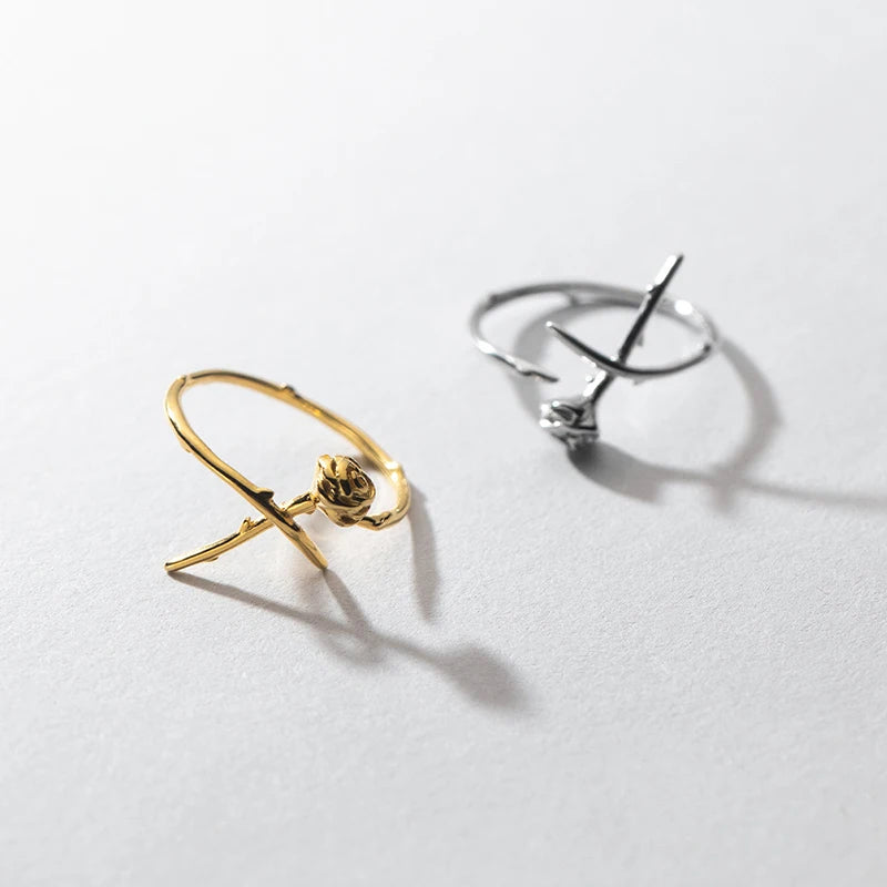 Dainty Rose Thorn Ring