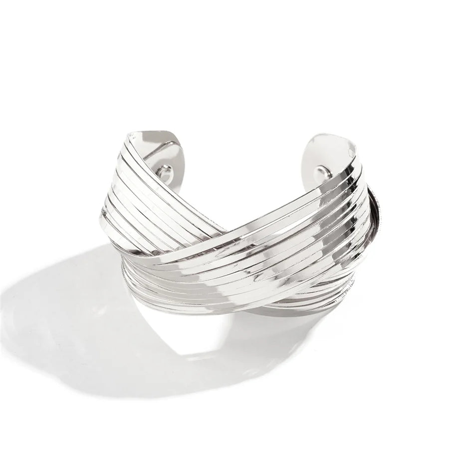 Spiral Cross Wrap Bangle Bracelet