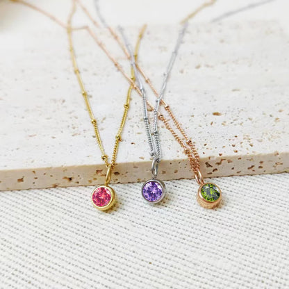 Dainty Birthstone Satellite Choker Necklace