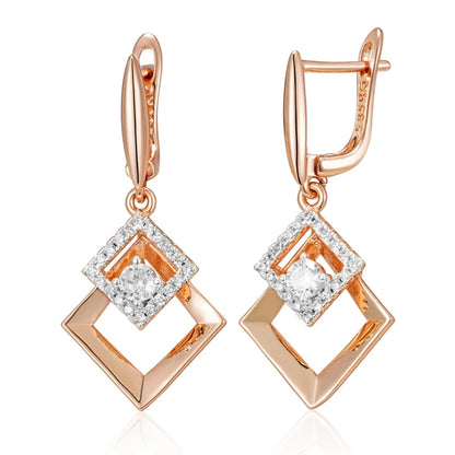 Dangle Layered Diamond Earrings