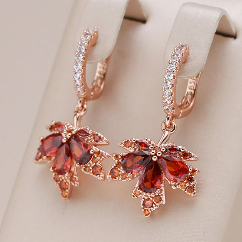 Dainty Autumn Maple Leaf Earrings