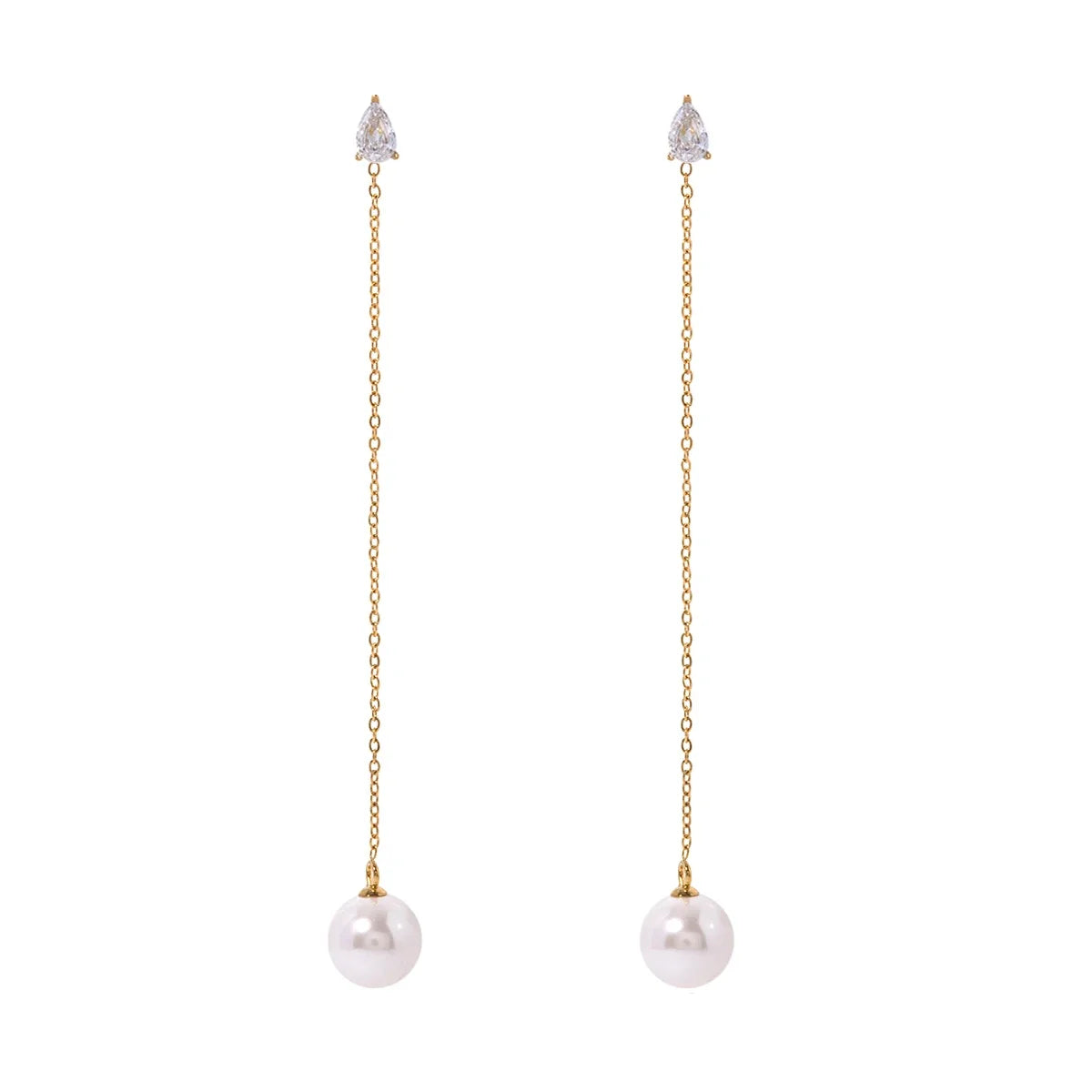 Elegant Dangle Pearl Drop Earrings