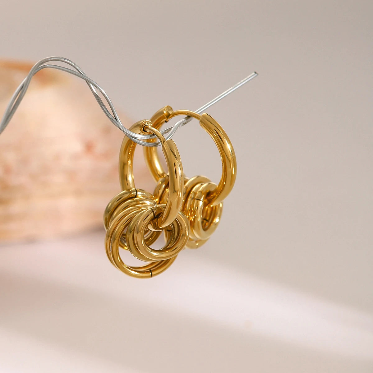 Dainty Huggie Hoop Spiral Earrings