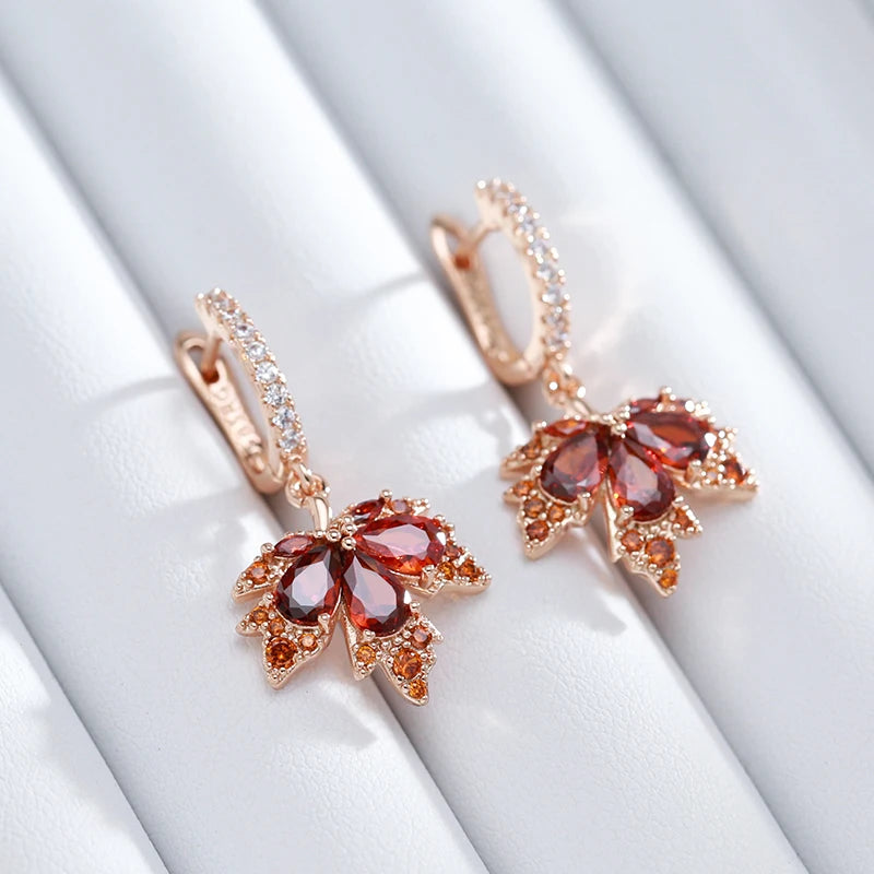 Dainty Autumn Maple Leaf Earrings