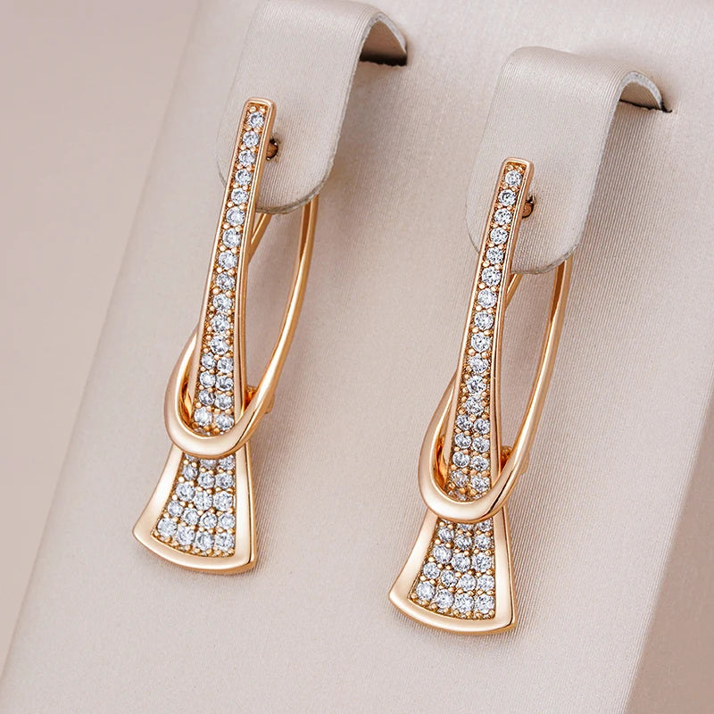 Classy Layered Diamond Accented Earrings