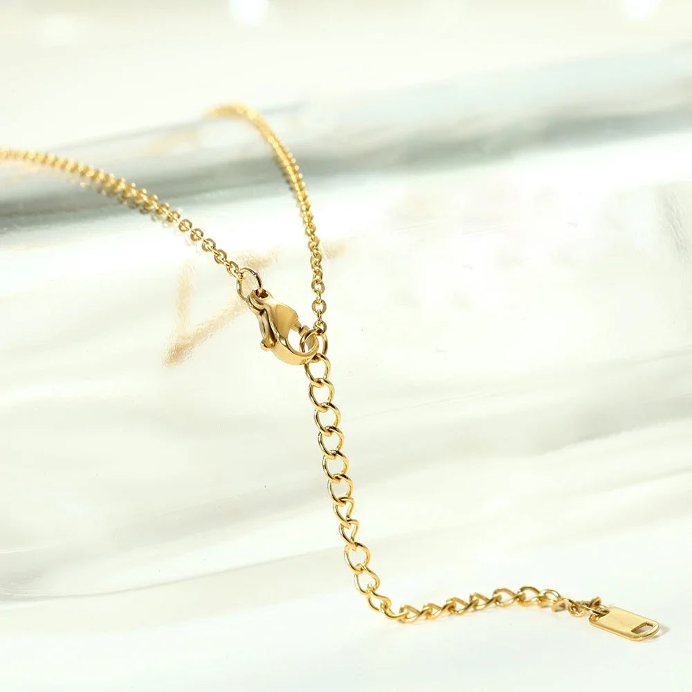 Dainty Minimal Letter Initial Necklace