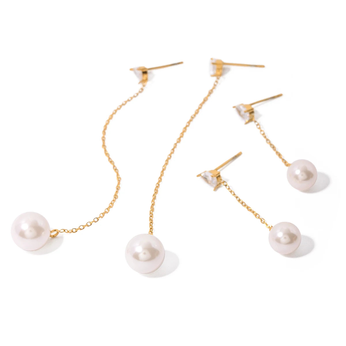 Elegant Dangle Pearl Drop Earrings