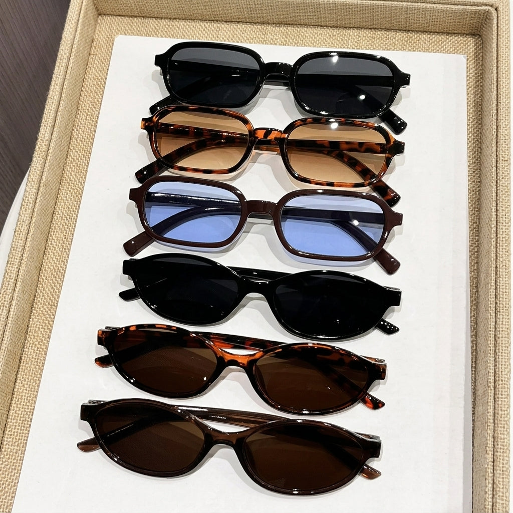 6 Pair Retro Classic Sunglasses Set