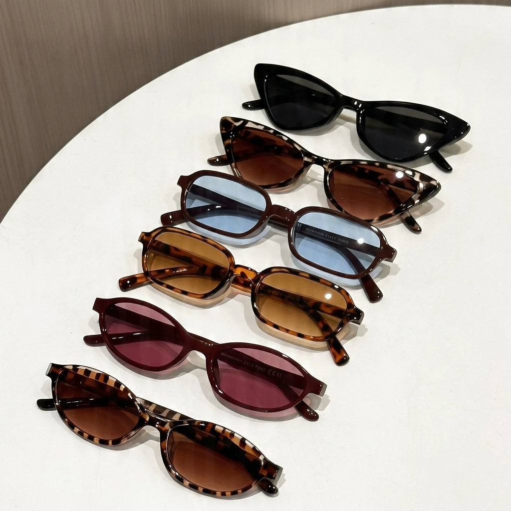 6 Pair Retro Classic Sunglasses Set